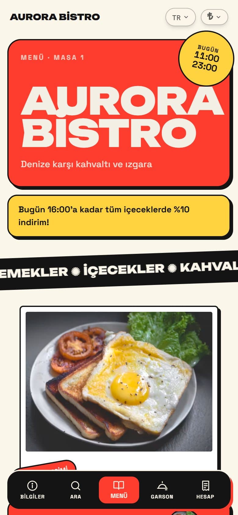 Afiş — Gerçek ürün ekranı