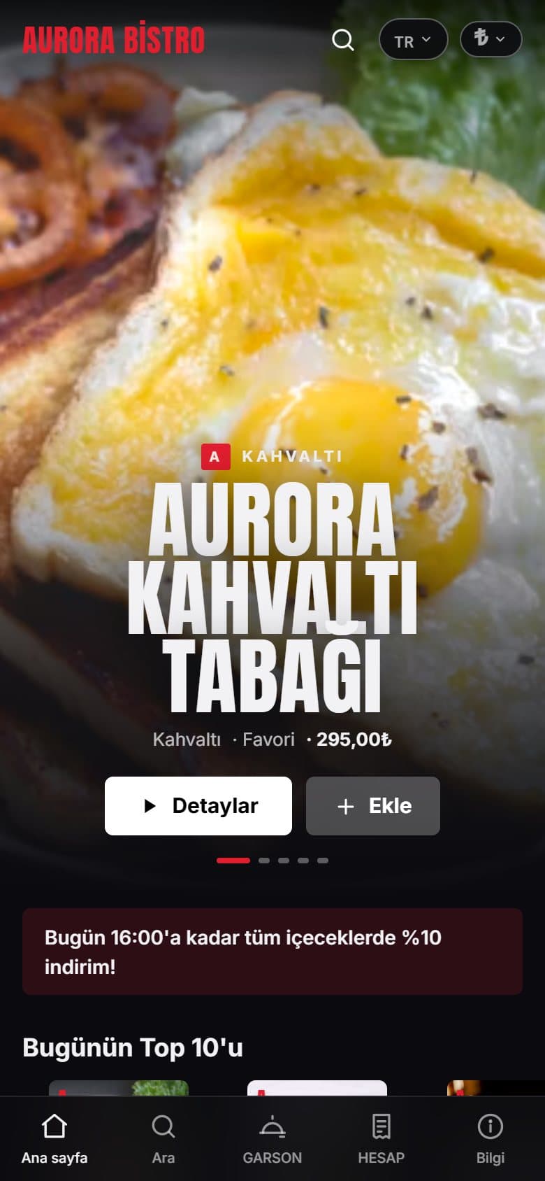 Sinema — Gerçek ürün ekranı